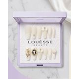 Louesse Beauty Louésse Ivory Cameo Takma Tırnak 12’li Dantel Inci Vintage Gelin Nail - Çok Renkli