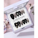Louesse Beauty Louésse Midnight Luxe Takma Tırnak 12’li Siyah Nude Taşlı Metal Detaylı Elegant Nail - Çok Renkli