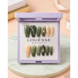 Louesse Beauty Louésse Olive Glow Takma Tırnak 12’li Yeşil Ombre Taş Detaylı Nude Elegant Nail - Çok Renkli