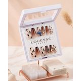 Louesse Beauty Louésse Wild Charm Takma Tırnak Seti 12’li Leopar Desenli Ombre Taşlı Trend Model - Çok Renkli