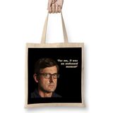 Louis Theroux Quote For Me It Was An Awkward Moment Bez Çanta Uzun Saplı - Açık Bej - 40 X 40