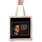 Louis Theroux Quote Knew It Was Time To Leave Bez Çanta Uzun Saplı - Açık Bej - 40 X 40