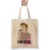 Louis Tomlinson Pink Triangle Bez Çanta Uzun Saplı - Açık Bej - 40 X 40