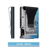 Louise Motto Cardx - Beach Clips - Yeni Nesil Metal Cüzdan, Kartlık - Rfid Blocking, Kadın & Erkek (BEACH)