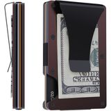 Louise Motto Cardx Burano Clips Minimalist Cüzdan Metal Kartlık Rfid Koruma (Kahve) - Acı Kahverengi