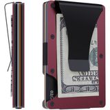 Louise Motto Cardx - Burano Clips - Yeni Nesil Minimalist Cüzdan & Metal Kartlık - Rfıd Koruma (Wine Red) - Bordo
