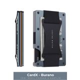 Louise Motto - Cardx - Burano Strap - Yeni Nesil Minimalist Cüzdan & Kartlık Premium Malzeme, Rfıd Korumalı - Gri