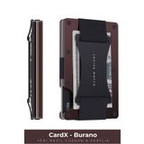 Louise Motto CardX - Burano Strap - Yeni Nesil Minimalist Cüzdan & Kartlık Premium Malzeme, RFID Korumalı (Kahve)