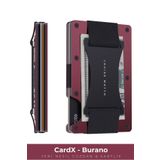 Louise Motto Cardx - Burano Strap - Yeni Nesil Minimalist Cüzdan & Kartlık Premium Malzeme, Rfıd Korumalı (RED)