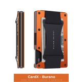 Louise Motto Cardx - Burano Strap - Yeni Nesil Minimalist Cüzdan & Kartlık Premium Malzeme, Rfıd, (TURUNCU)
