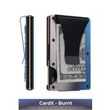Louise Motto Cardx - Burnt Clips - Yeni Nesil Minimalist Metal Cüzdan, Kartlık - Rfid , Kadın Erkek (YANIK METAL)