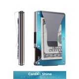 Louise Motto Cardx - Shine Clips - Yeni Nesil Minimalist Cüzdan, Kartlık - Rfid Blocking, Kadın & Erkek(TURKUAZ)