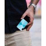 Louise Motto - Cardx - Shine Strap - Yeni Nesil Minimalist Cüzdan, Kartlık - Rfid Blocking, Kadın & Erkek (Blue) - Adrenalin Mavi
