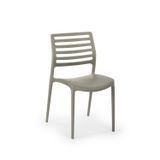 Louise Polipropilen Sandalye - Bahçe, Balkon, Dış Mekan, Kafe, Restoran İçin Çimento Gri Çimento Gri