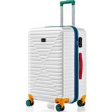 Louisiana Polo 1088 Beyaz %100 Polikarbon 4x2 Teker Orta Boy Valiz