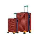 Louisiana Polo 1088 Bordo Polikarbon 4x2 Teker Orta Boy ve Kabin Boy 2'li Valiz Seti