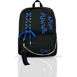 Louisiana Polo 1141 Siyah-Mavi Laptop Bölmeli Okul Çantası