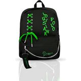 Louisiana Polo 1141 Siyah-Yeşil Laptop Bölmeli Okul Çantası