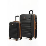 Louisiana Polo 1168 Siyah Taba Büyük Boy / Kabin Boy 2'li Valiz Seti