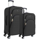 Louisiana Polo Antrasit Renkli Büyük ve Kabin Boy Valiz Seti Antrasit 1081 4 Teker Kumaş Malzeme - Büyük Boy
