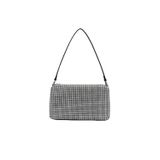 Louisiana Polo Kadın Abiye Gümüş Metal Örgü Clutch Çanta, 19x12x7 cm