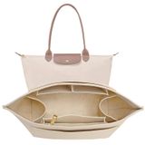 LOUKAYCCI Longchamp Le Pliage M El Çantası Organizatör Takımı için Caddy Para Cüzdanı Organizatör Takımı, Long Champ Çanta Çanta Organizatör Takımı, Bardaklı (Bej, Orta)