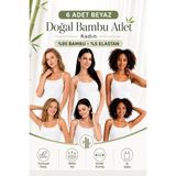 Loule Kadın 6 Adet %95 Bambu Ip Askılı Basic Atlet - Esnek & Terletmeyen Doğal Kumaş - Beyaz