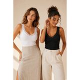 Loule Kadın Pamuklu & Modal Dantel Askılı Pedli 2 Adet Esnek Günlük Atlet - Toparlayıcı 2'li Bra Singlet - Çok Renkli - XL