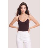 Loule Kadın Pamuklu & Modal Ip Askılı V Yaka Basic Atlet - Terletmeyen Esnek Kumaş - Mor - 2XL