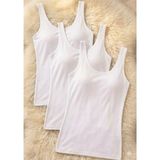 Loule Ultra Yumuşak %95 Bambu 3 Adet Kadın Atlet - Terletmeyen & Nefes Alan Likralı Özel Kumaş - Beyaz - 2XL