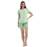 Lounre%100 Pamuk Kadın Şortlu Pijama Takımı