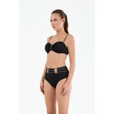 Louren Boş Kaplı Straplez Bikini Takımı Siyah, 44, LRN26YKB21858, SİYAH, Kadın