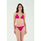 Louren İnci Detaylı Üçgen Bikini Takım, 38, LRN26YKB21024, FUŞYA, Kadın