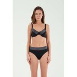 Louren Toparlayıcı Sim Detaylı Telli Bikini Takım, 44, LRN26YKB21167, SİYAH, Kadın