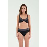Louren Toparlayıcı Sim Detaylı Telli Bikini Takım, 46, LRN26YKB21167, SİYAH, Kadın