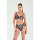 Louren Toparlayıcılı Bikini Takımı, 46, LRN26YKB21077, Leopar, Kadın