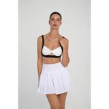 Louren W573 Piliseli Tenis Eteği - Beyaz - M