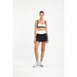 Louren W590 Beli Beyaz Detaylı Tenis Eteği - Siyah - M