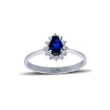 Lova 1020241 Pırlantalı Damla Safir Anturaj Yüzük