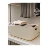 Lova 13,4 Lt Shell Cok Amaçlı Dolap Içi Düzenleyici (3 ADET KREM)