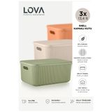 Lova 13,4 lt Shell Cok Amaçlı Dolap İçi Düzenleyici (3 Adet) (Renkli)