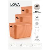 Lova 21 L Shell Kapaklı Dolap İçi Düzenleyici (3 Adet Turuncu)