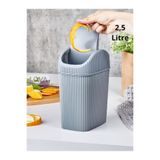 Lova 2,5 lt Mini Mutfak,Masa,Banyo Tezgah Üstü Çöp Kovası (Gri)