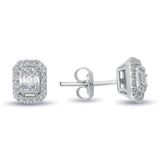 Lova 3010046 0,33 Karat Baget Pırlanta Küpe