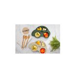 Lova 4 Bölmeli Arabalı Bebek Mama Tabağı (KREM-YEŞİL) (2 ADET)