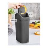 Lova 4 Lt Deco Slim Mutfak,Banyo,Tezgahüstü Çöp Kovası (SİYAH)