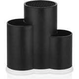 Lova Beyaz Lüx Tezgah Üstü Bölmeli Kaşık Bıçak Standı - Çok Amaçlı Organizer (Multifunctional Organizer) - Siyah