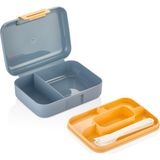 Lova Çocuk Beslenme Kutusu 3 Bölmeli - Lunch Box Pp - Gri