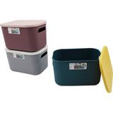 Lova LV-331 Shell Organizer Kulplu Kapaklı Kutu Plastik 26.9X18.7X16.2CM 6.2lt - 12'li Paket