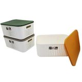 Lova LV-361 Bubble Organizer Kulplu Kapaklı Kutu Plastik 26.1X37.4X16.4CM 13.4 Lt - 12'li Paket